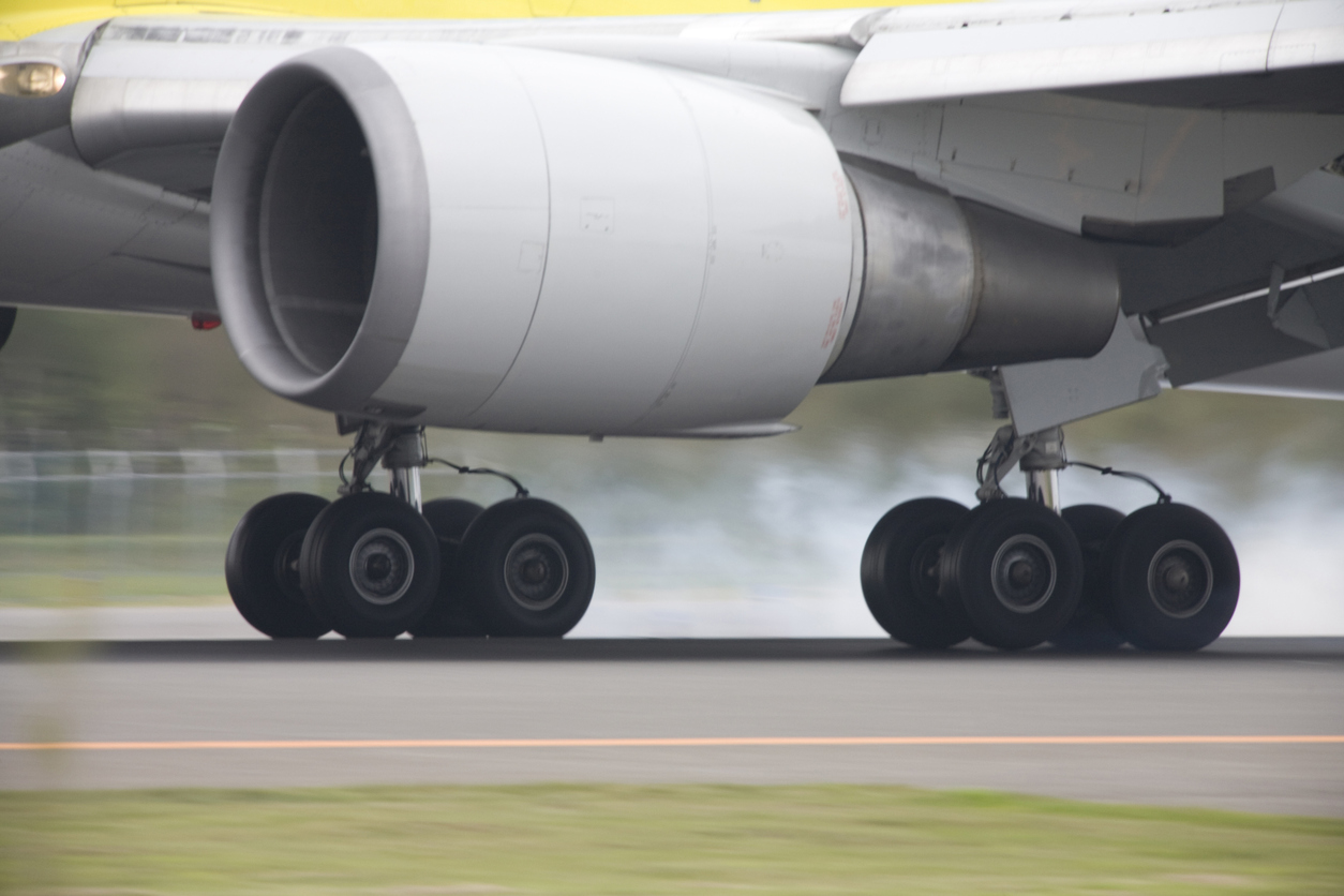 Airplane Tires Blow Out Upon Landing from The 17 Scariest Airplane